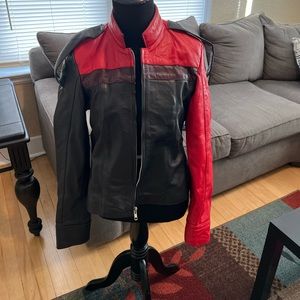 CUSTOM HARLEY QUINN LEATHER JACKET(Bottoms not included) Real Leather Sz M
